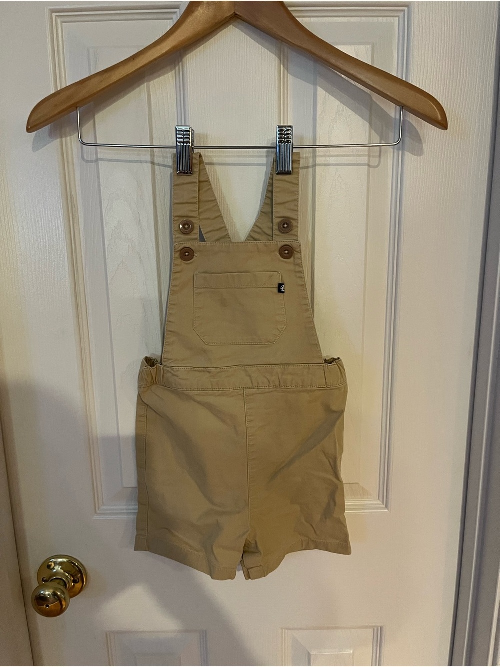 Petit Bateau Tan Kids Short Overalls